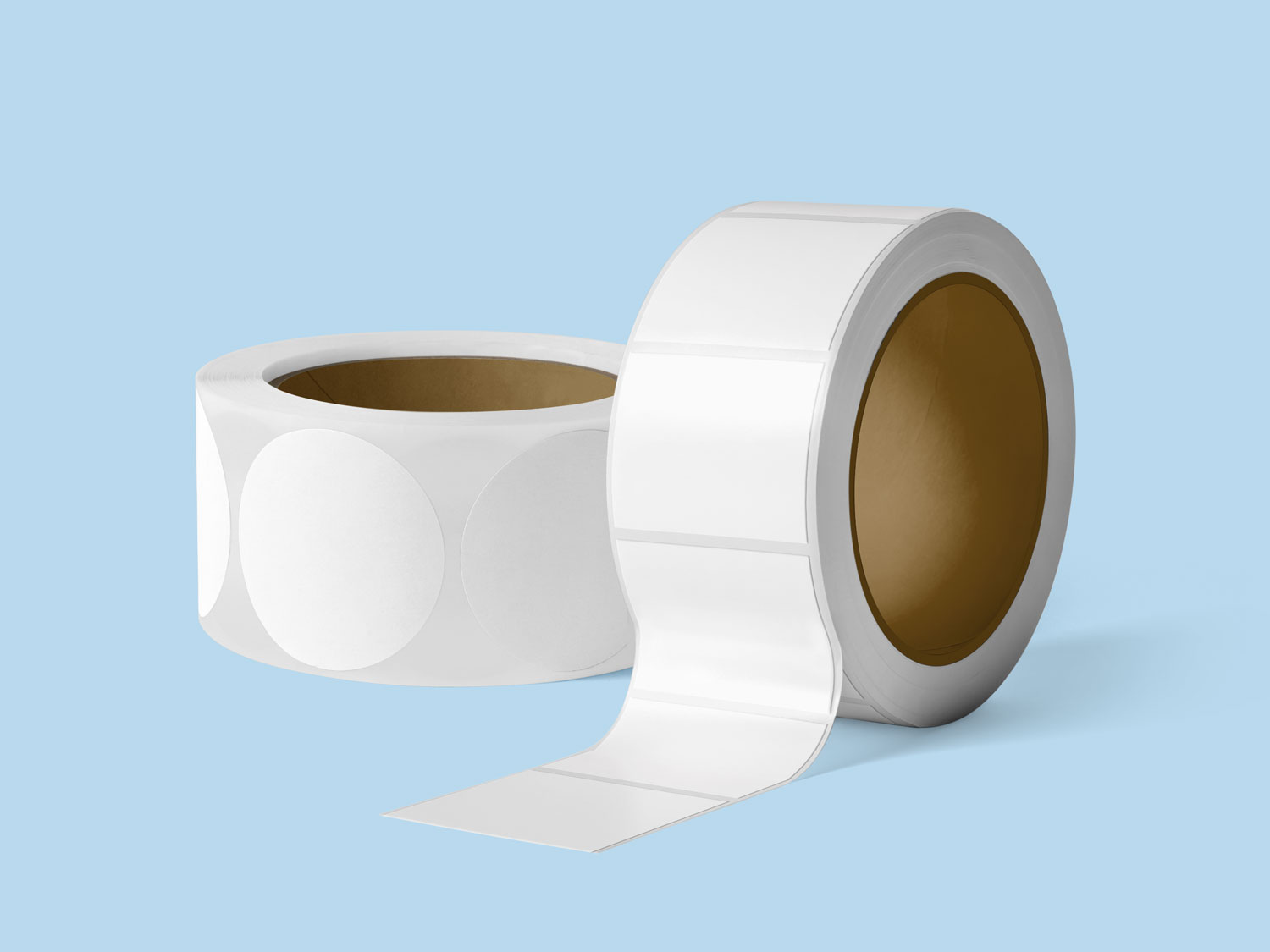 Blank Paper Labels on Sheets